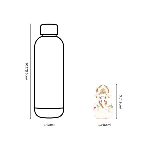 Decorative Lord Ganesha Showpiece—Off-white and Golden