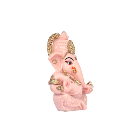 Decorative Lord Ganesha Showpiece—Pink and Golden