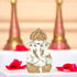 Decorative Lord Ganesha Showpiece—White and Golden