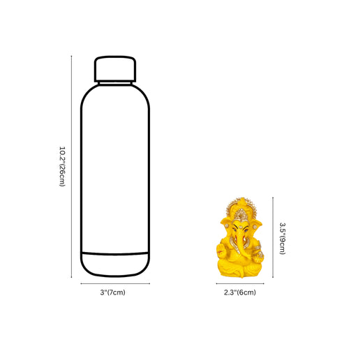 Decorative Lord Ganesha Showpiece—Yellow and Golden