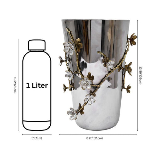 Decorative Vase with floral embellishments