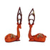 Deer Pair Figurine for Home Décor—Orange