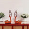 Deer Pair Figurine for Home Décor—Orange