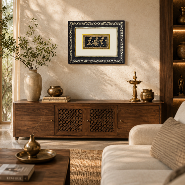 Dhokra Art Brass Tribal Life Glass Frames