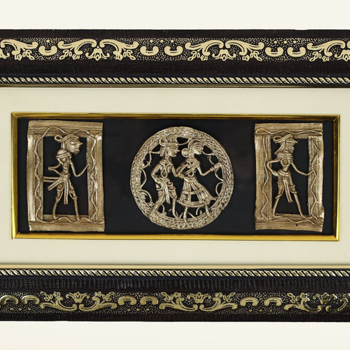 Dhokra Art Jali Tribal Village Life Glass Frames