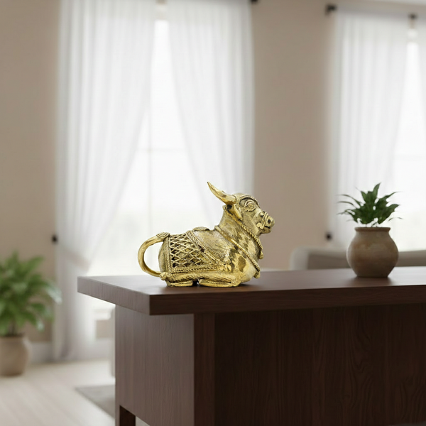 Dhokra Art Nandi Cow Figurine