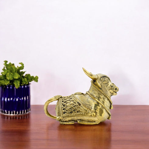 Dhokra Art Nandi Cow Figurine