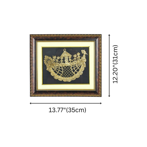 Dhokra Art Tribal Boat Scene – Wall Decor Product