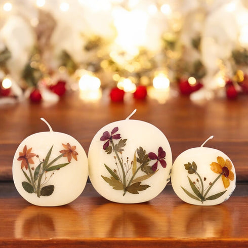 Eco-Friendly Soy Wax Scented Ball Candles- Set of 3