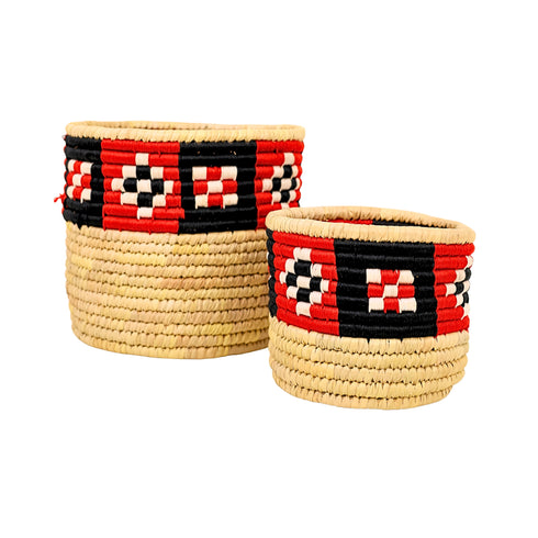 Eco-friendly Handwoven Sabai Grass Planters – Set of 2