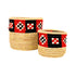 Eco-friendly Handwoven Sabai Grass Planters – Set of 2