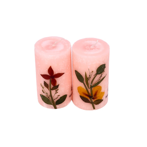Eco-friendly Soy Wax Scented Pillar Candles-Set of 2