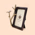 Elegant Black Frame with Silver Bird Branch Accent