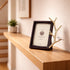 Elegant Black Frame with Silver Bird Branch Accent