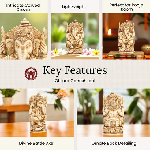 Elegant Culture marble Ganesha statue
