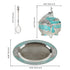 Elegant Peacock Decorative Serving Bowls with Oval Tray