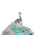 Elegant Peacock Decorative Serving Bowls with Oval Tray
