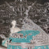 Elegant Peacock Decorative Serving Bowls with Oval Tray