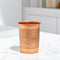 Engraved Pure Copper Drinking Glass | Ayurvedic Health Tumbler with Floral Motif