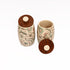 Ethnic ceramic Decal air-tight jar set with green flower pattern (Set of 2)