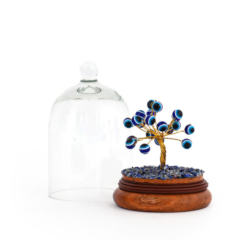 Evil eye Glass dome wish tree