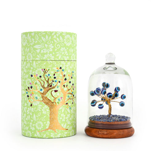 Evil eye Glass dome wish tree