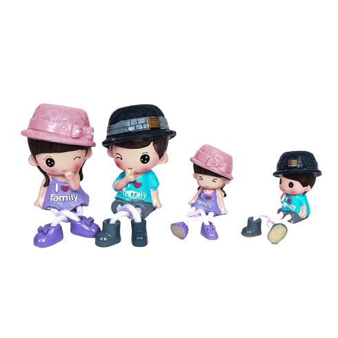 Family Figurine Set for Home Décor