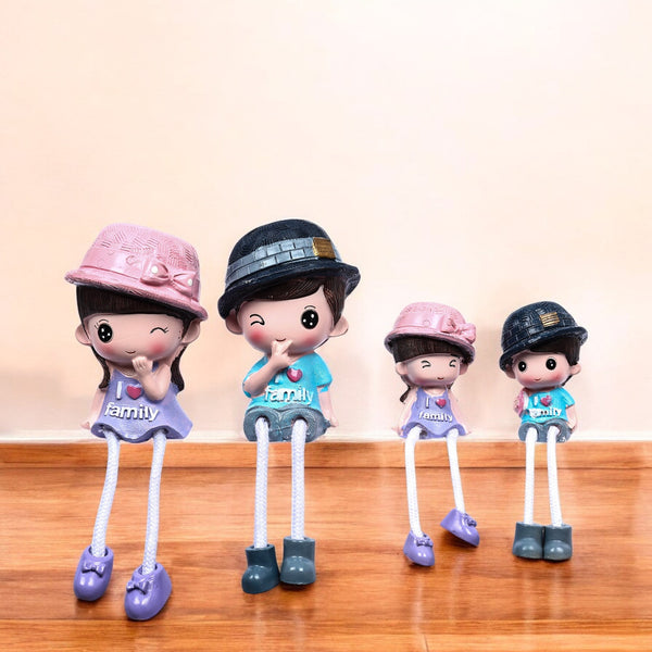Family Figurine Set for Home Décor