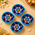 Cobalt Blue Hand-Painted Blue Pottery Diya