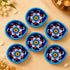 Cobalt Blue Hand-Painted Blue Pottery Diya