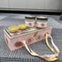 Festive Trio Lotus Dry Fruit Wooden Gift Box (Set of 3 Jars)