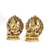 Fine Brass Lakshmi Ganesha Seated on Lotus Pedestal