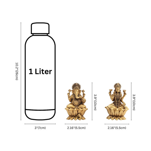 Fine Brass Handcrafted Lakshmi Ganesha Pair