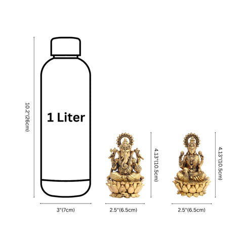 Fine Brass Lakshmi Ganesha Pair – Spiritual Decor Item