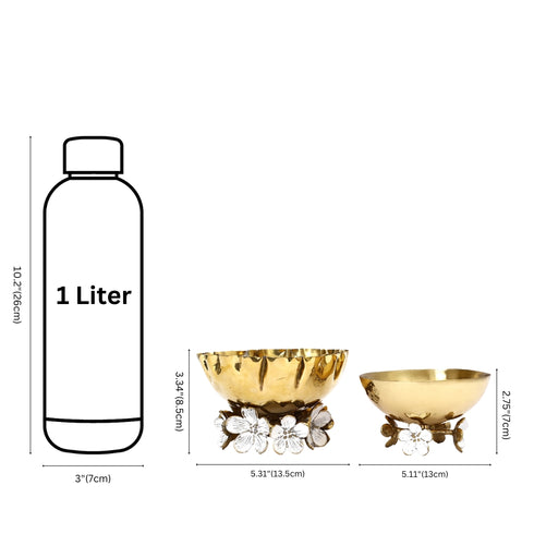 Floral edge Dry Fruit Bowl (2 Bowls)