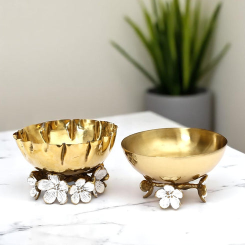 Floral edge Dry Fruit Bowl (2 Bowls)
