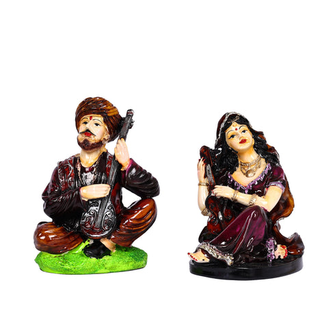 Folk Musician Couple Showpiece for Home Décor