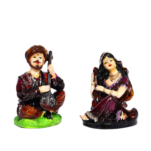 Folk Musician Couple Showpiece for Home Décor