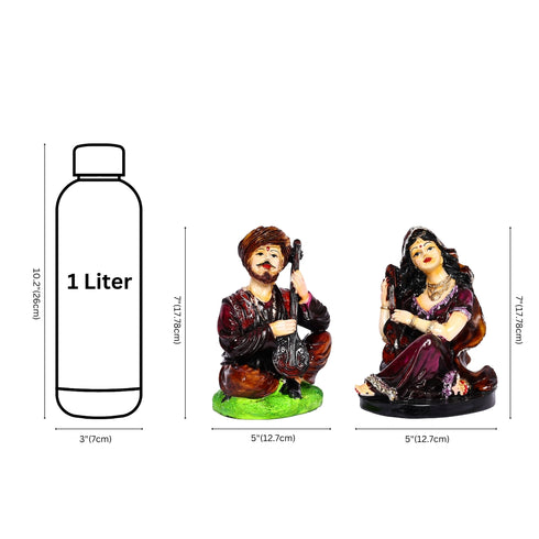 Folk Musician Couple Showpiece for Home Décor