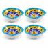 Handcrafted Blue Pottery Diya with Colourful Floral Motifs