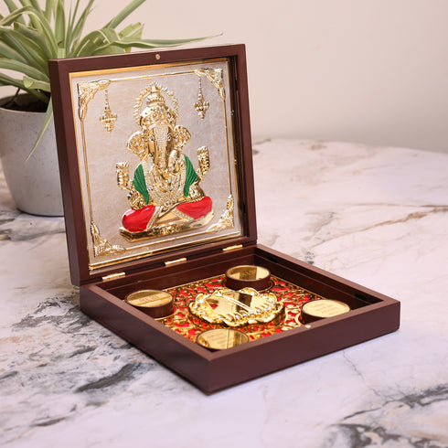Ganesha Premium Pooja Gift Box/Pooja Peti