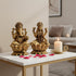 Fine Brass Handcrafted Lakshmi Ganesha Pair – Spiritual Decor Item