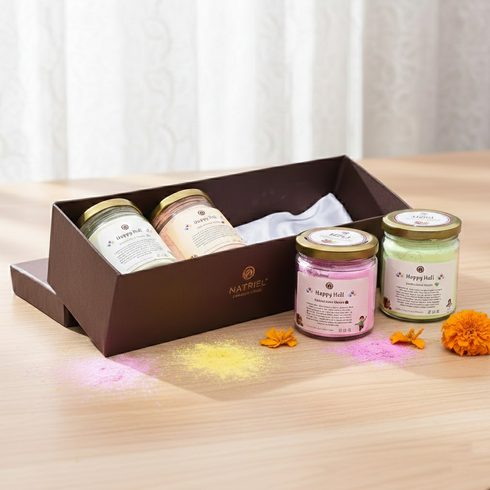 Holi Special Handmade Herbal Gulal: Special Box Edition