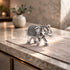 German Silver Elephant Showpiece with Green Velvet Box