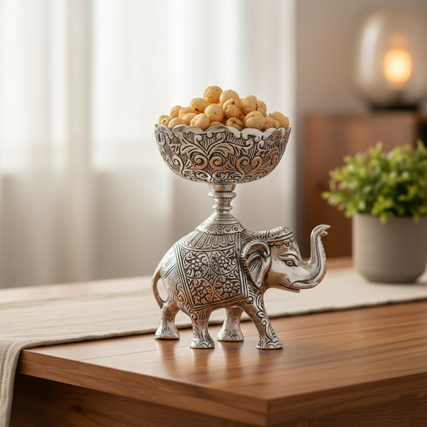 German Silver Elephant Bowl
