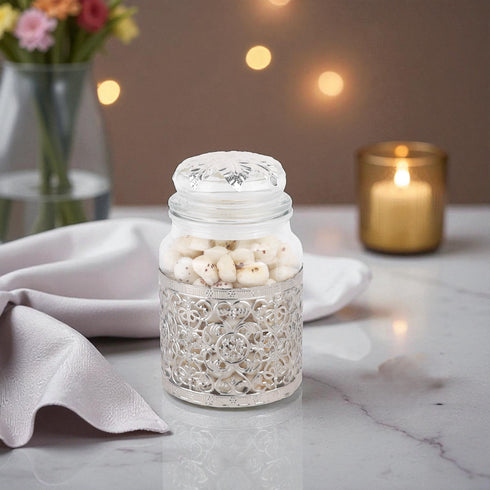German Silver & Glass Air-Tight Jar (Big)