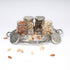 German Silver—Glass Dry Fruit Jar Set with Tray