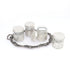 German Silver Glass Jar with Tray – Kitchen Décor Product