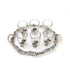 German Silver Glass Set with Tray with Floral Engravings