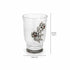 German Silver Glass Set without Tray with Floral Engravings